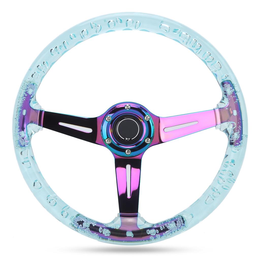 14-дюймовый Руль автомобиля Логотип Кнопка сигнала Аксессуары Модификация Подходит для квадроцикла Карта UTVФиолетовый