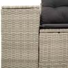 Vidaxl Sofa Ogrodowa Z Poduszkami, 2-Osobowa, Jasnoszara, Polirattan