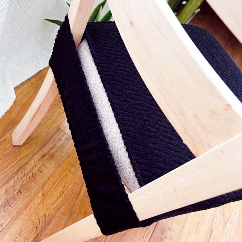 Универсальный утолщенный флисовый стрейч-чехол для обеденного стула