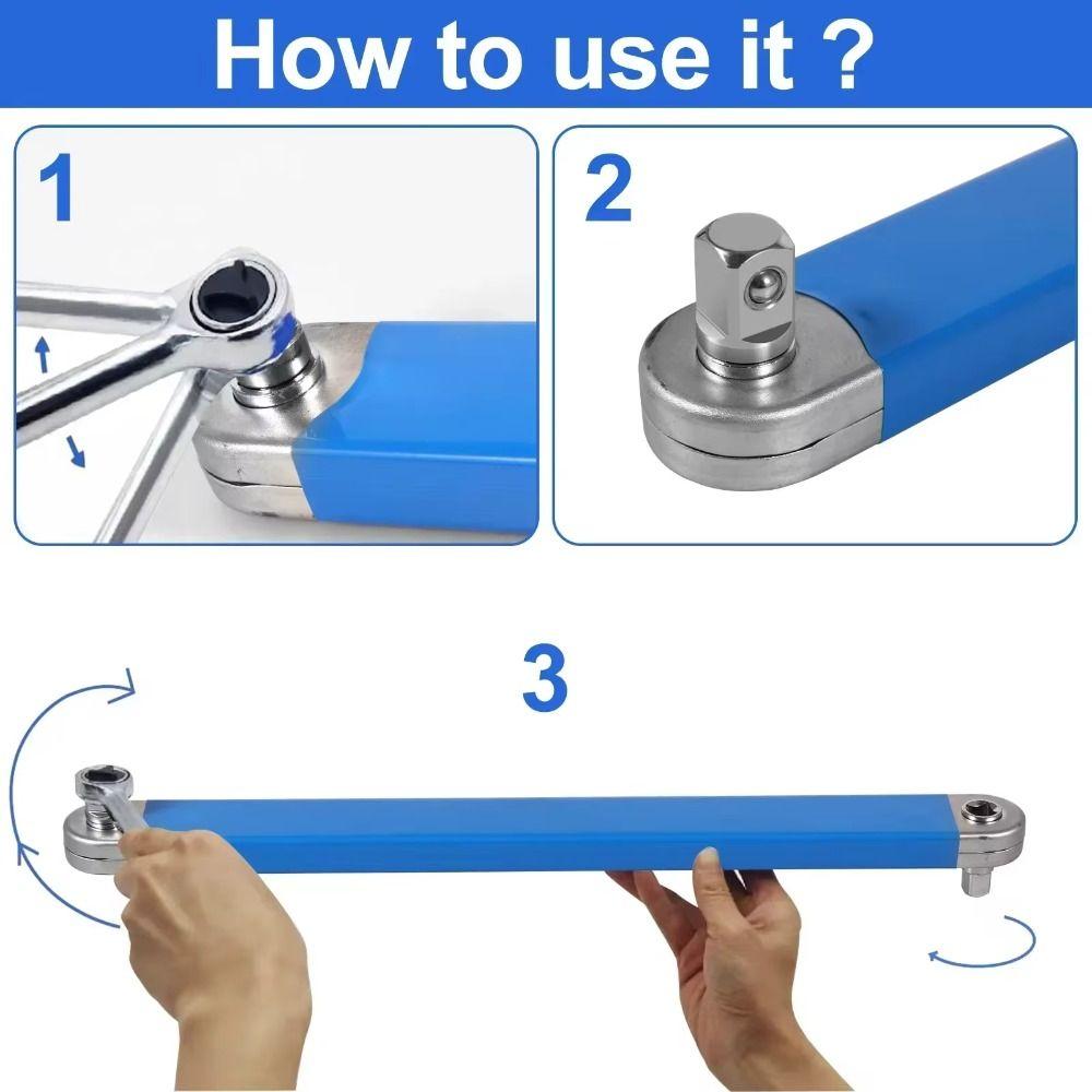 5 Pcs Mixed Extension Wrench Torque Car Spanner 15.4inch Automotive Garage Tools Home Tool Set