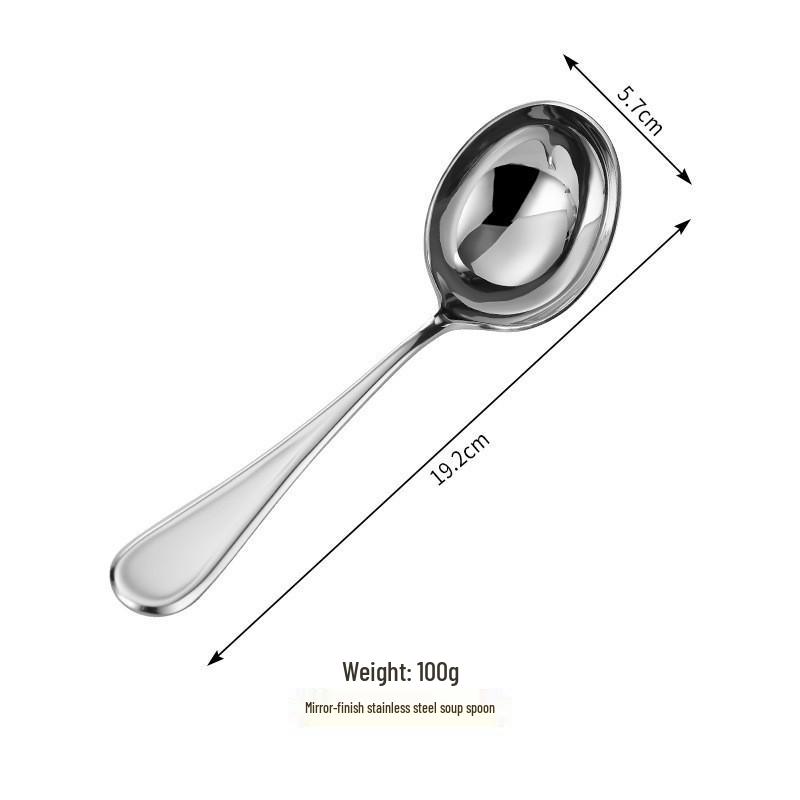 Новая глубокая большая круглая головка с короткой ручкой из нержавеющей стали 304 суповая ложка для загустевшего супа от производителя