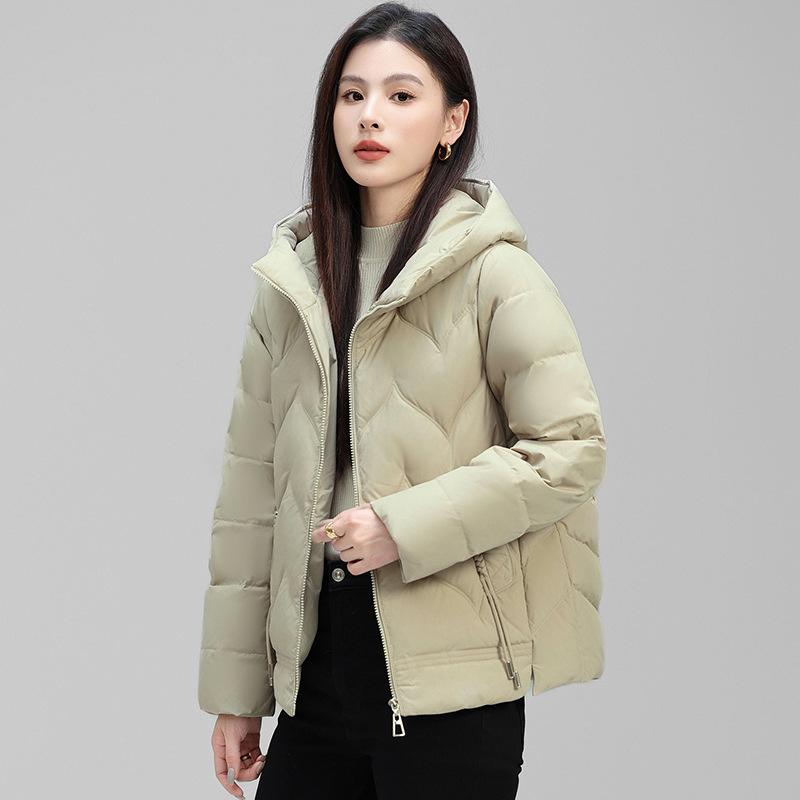 Down Jacket Women's Short Style New Popular Fashion Hooded Winter All-match Thickened Jacket for Small People