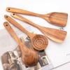 Jankng Wood Kitchenware Cooking Utensils Set Non-stick Wooden Shovel Spoon Colander Kitchen Tableware Tool Household Kitchen Tools