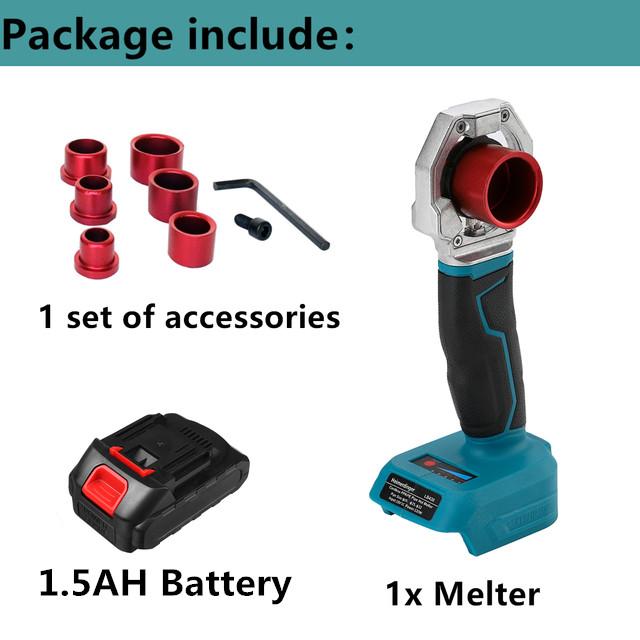 Cordless Hot Melt Machine Electric PPR / PB / PE Water Pipe Melter Rechargeable Plastic Welding Tools With Heads