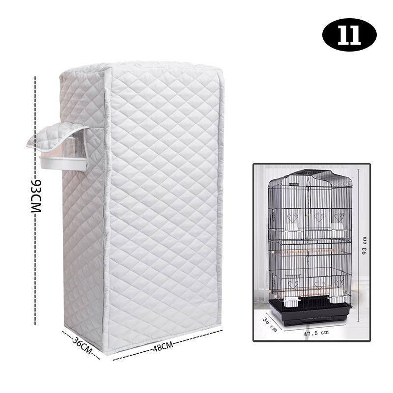 Зимний теплый чехол для клетки для птиц, хлопковый стеганый чехол для клетки, навес, защита от дождя, аксессуары для клетки для попугаев