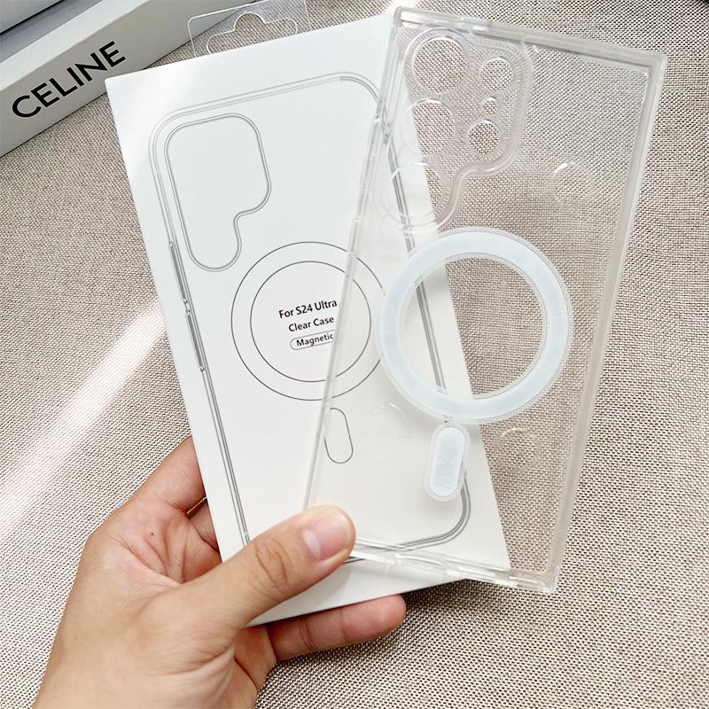 Магнитный акриловый чехол MagSafe для Samsung S23/S23+/S22U — защита от падения, подходит для S25