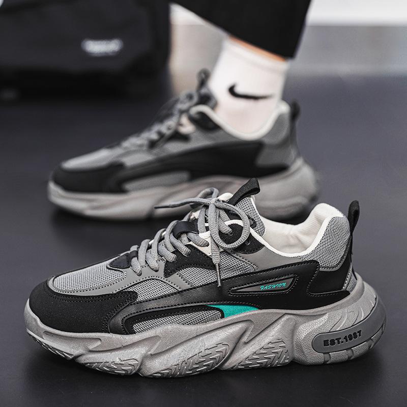 Кроссовки Chunky Sneaker мужские удобные дышащие кроссовки для бега для мужчин 2025 года трендовая повседневная обувь на шнуровке обувь для скейтбординга вулканизированная обувь