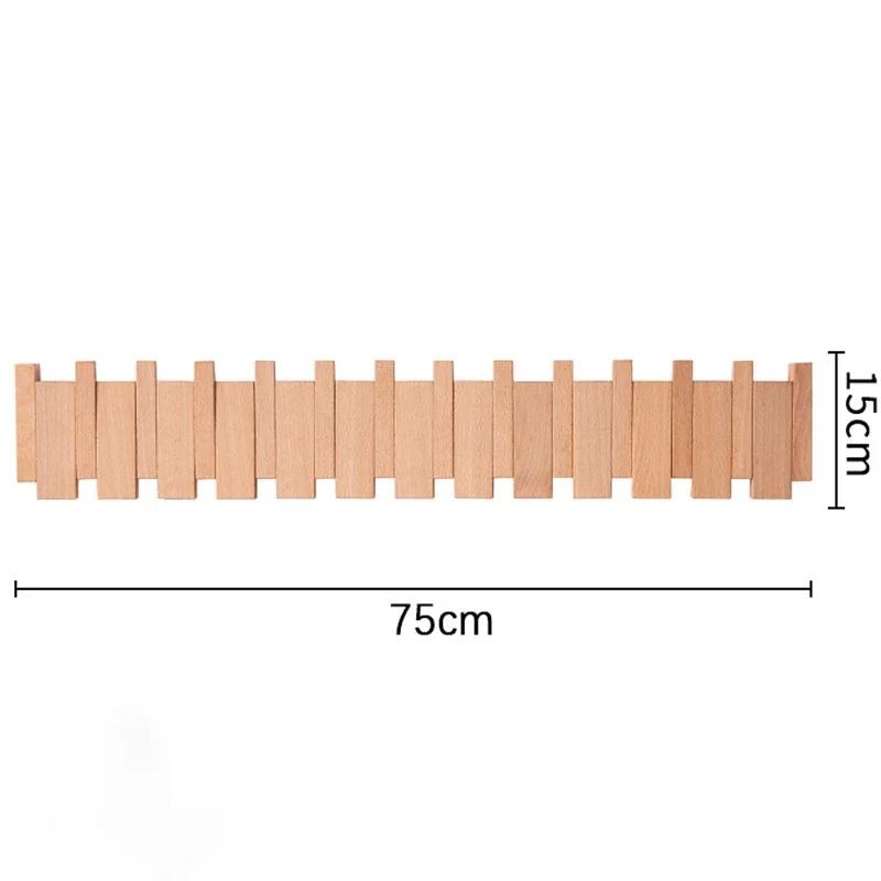 Beech Wooden Clothes Hangers Wall Mounted Organizer Clothes Hangers Piano Cap Hat Hanging Organizers Multipurpose Clothing Rack