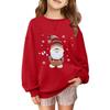 Children's Fashionable Casual Long-sleeved Loose Christmas Print Pullover Sweatshirt
