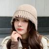 Осенние шерстяные панамы для женщин, зимние теплые уличные куполообразные кепки для девочек, модные повседневные кепки для покупок