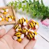 5pcs/ Lot Clay Children Toys Hair Ornament Simulated Animals Mini Bee Artificial Bees Slime Pendants