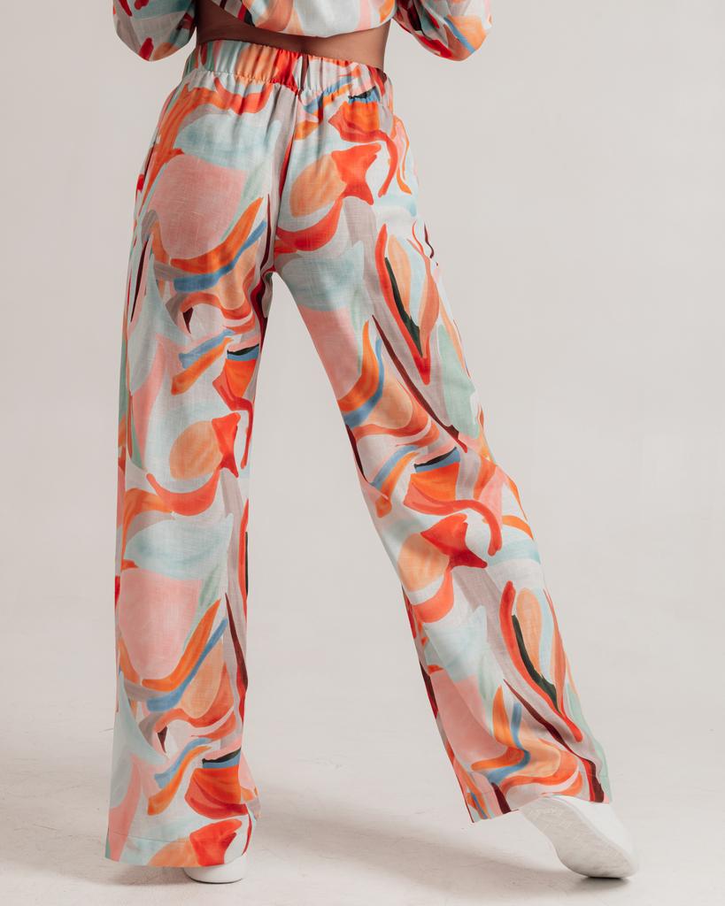 Костюм женский IDYL 8016 S (36) разноцветный (рубашка, брюки)