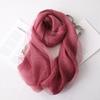 VREOVOR High-end Korean Version Double-layer Mohair Wool Silk Scarf Mulberry with Cheongsam Shawl Summer Outside Fashion Trend