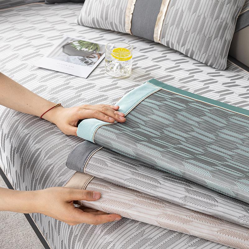 Summer European-Style Ice Silk Sofa Cushion Mat, Living Room Cushion, Non-Slip Universal Model, Cold Sofa Cushion, Ice Silk Model