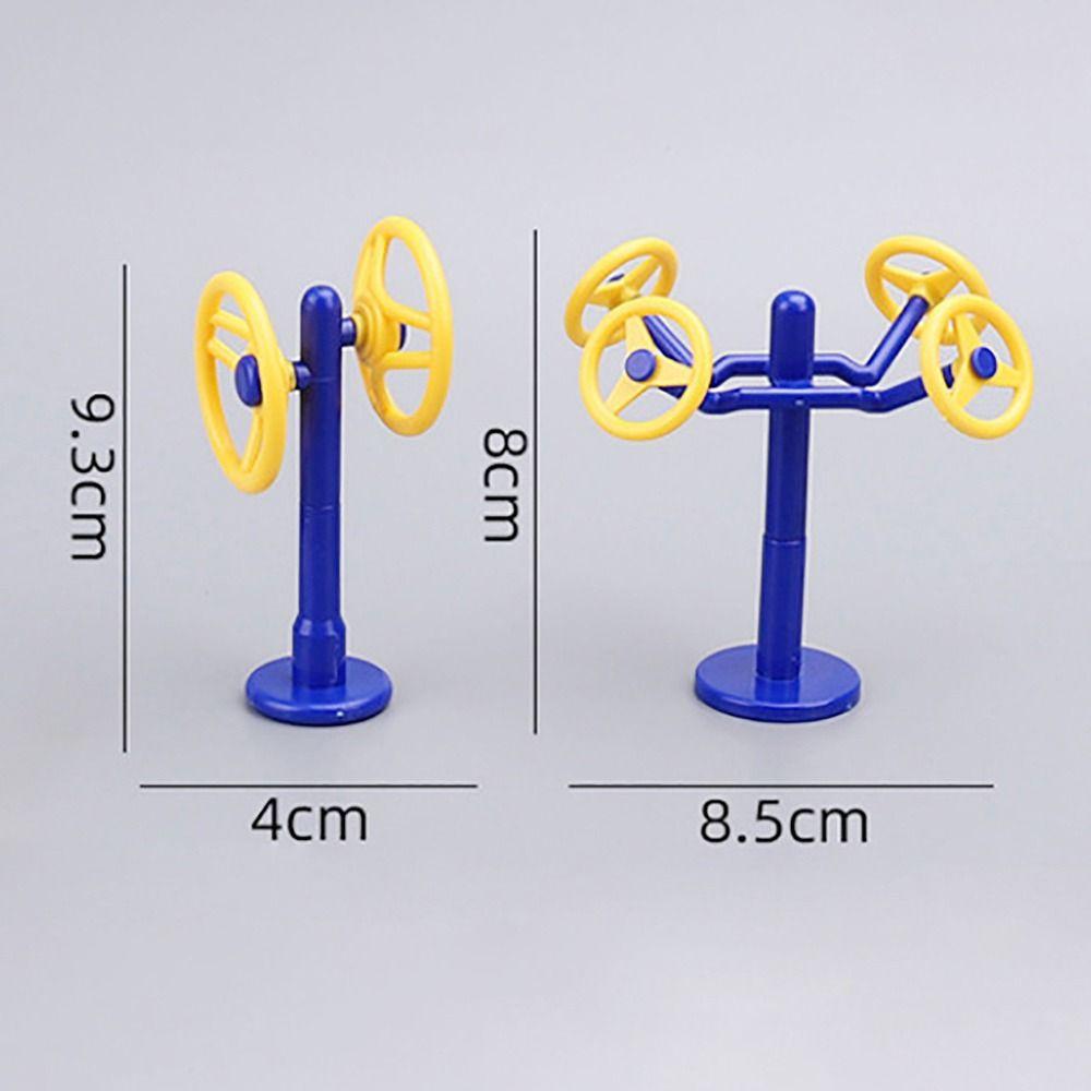 3 шт./Набор Желтый и синий Модель сцены для занятий спортом на открытом воздухе Модель сцены Модель песочного стола Миниатюрные сцены кукольного домика Подарок