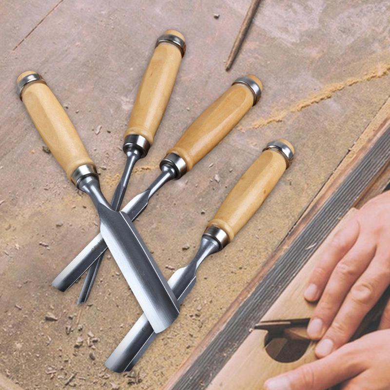 6/12/18/24 мм Полукруглый набор стамесок для деревообработки Резные Сталь Хром-Ванадий Плотницкие Стамески-желобки Инструмент для резьбы по дереву