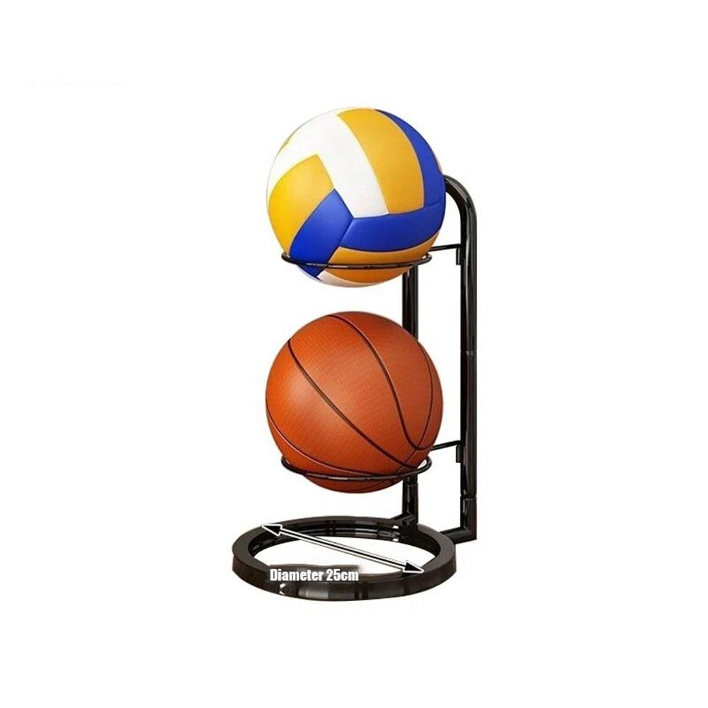 White Children Basketball Storage Rack Carbon Steel Football Display Rack Ball Placed Rack Home