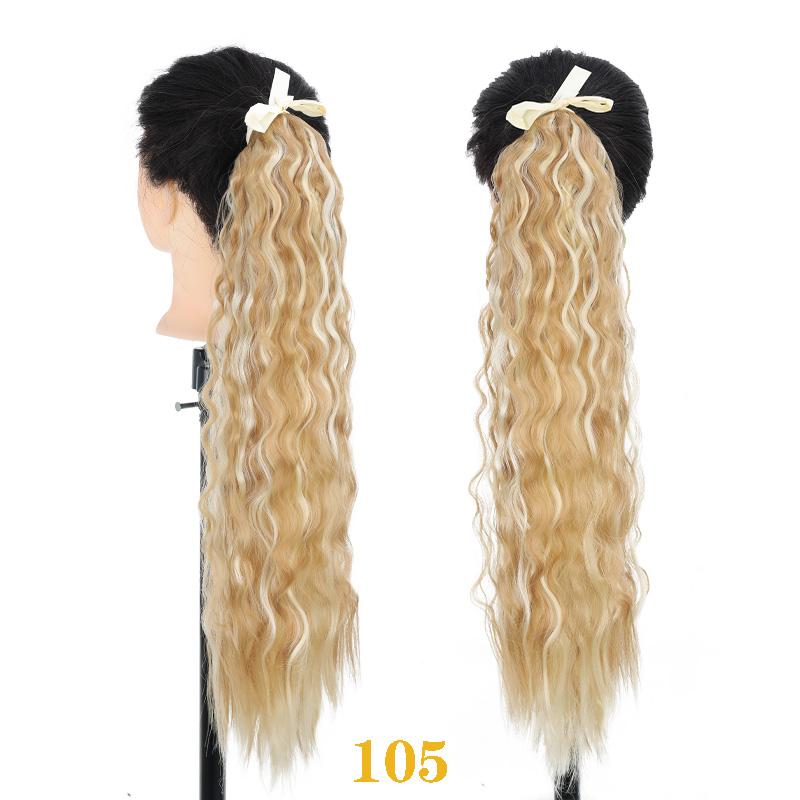 Супер длинная вьющаяся синтетическая заколка для наращивания волос, парик с хвостиком