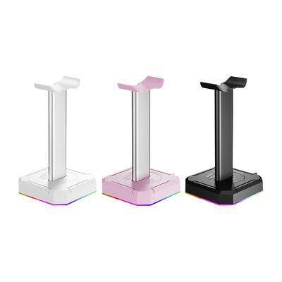 Кронштейн для наушников с RGB-подсветкой, вертикальный кронштейн, вешалка, подставка для наушников, монтируемая на голову, экономящая место настольная подставка