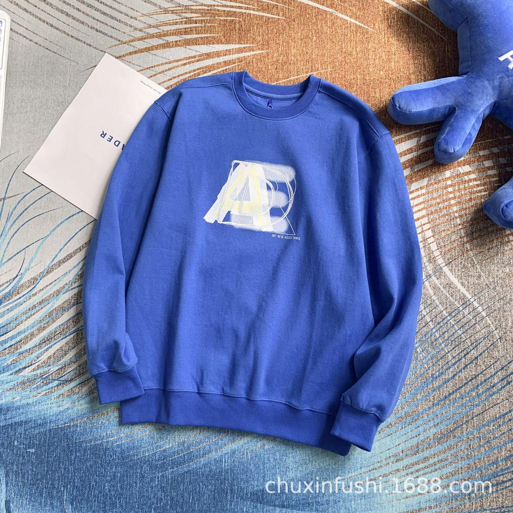 ADER Korea Trendy Double Shadow Embroidered Sweatshirt для пар – Осенне-зимний выпуск