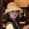 Beach Bow Straw Cap Hepburn Visor Basin Cap New Bucket Sun Hat  Travel