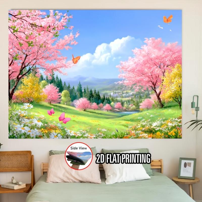 1Spring cherry blossom scenery print design No electricity required Very suitable for decorating the living room  Bedroom sym