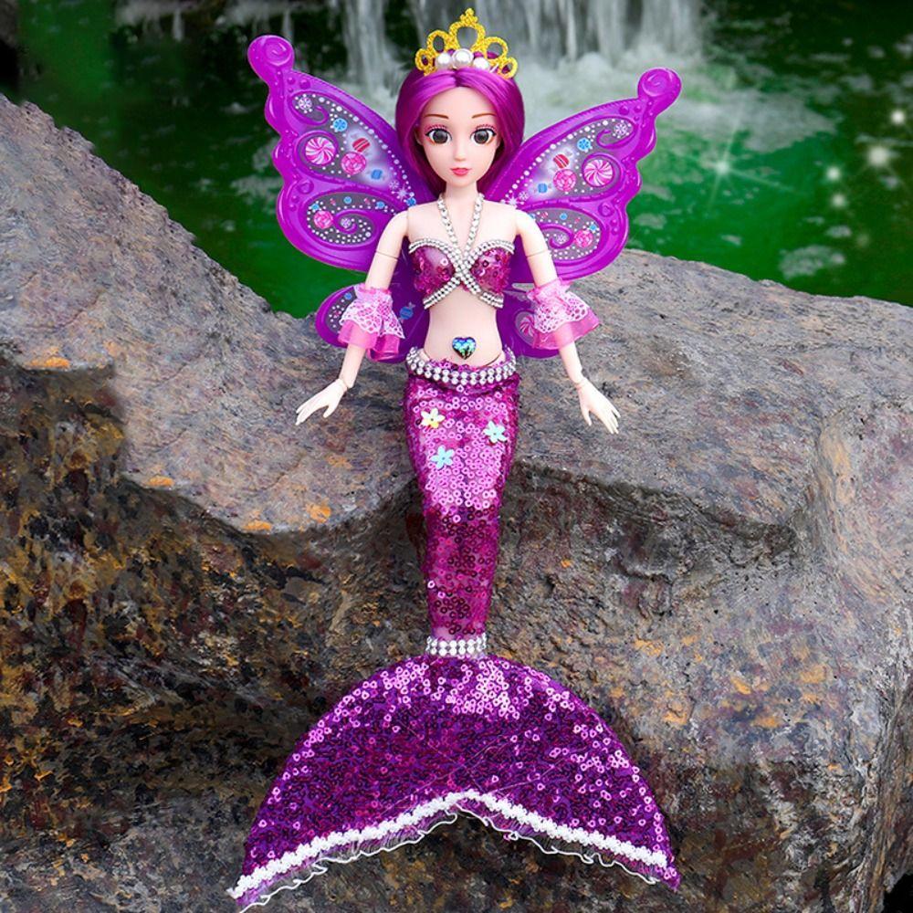 Красивая кукла-русалочка 42 см с морским коньком, подарочный набор с волшебной палочкой, детские подарки на день рождения