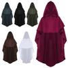 Wizard Cosplay Costume Steampunk Gothic Children Halloween Medieval Knight Hooded Cape Ruched Pullover Wrap Cloak Masquerade Ball