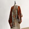 Thickened Luxury Imitation Cashmere Scarf for Women – Ultra Soft Winter Jacquard Wrap Shawl with Elegant Flower Patterns