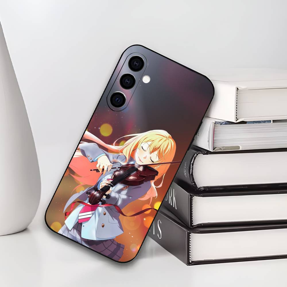 Y-Твоя ложь в АПРЕЛЕ Чехол для телефона Samsung Galaxy A73,A72,A71,A70,A53,A52,A51,Мягкий силиконовый черный чехол