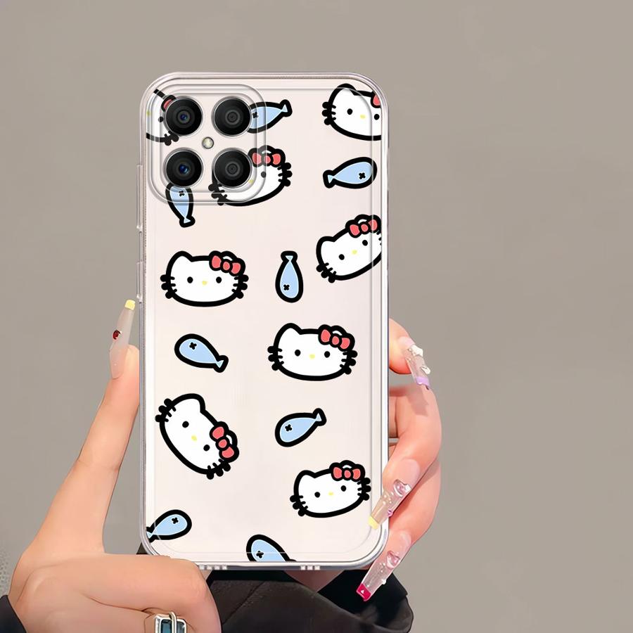 Soft Phone Cover Case for Honor X8 X9a X9b X8a 90 Lite X8b X7b Sanrio Cartoon Hello Kitty