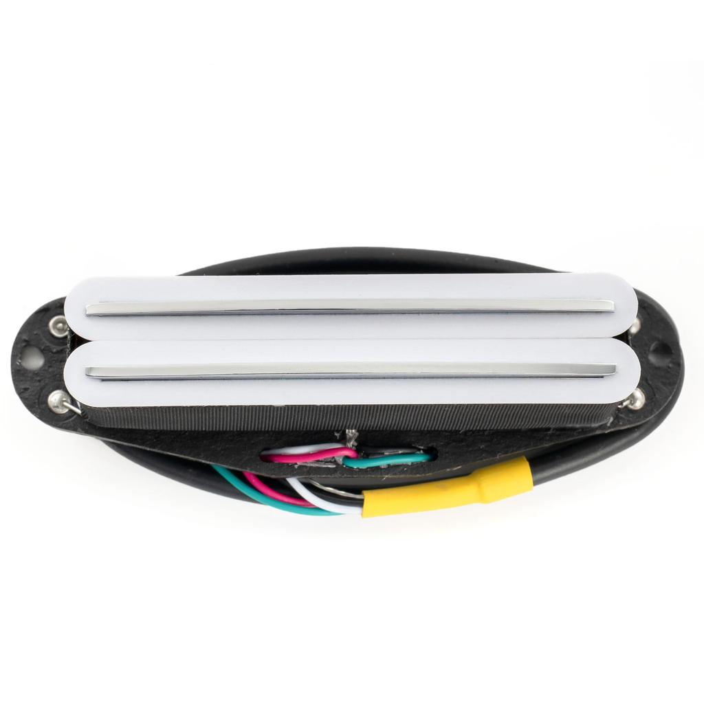 Musiclily Pro Alnico 5 Хамбакер Super Distortion для Stratocaster Электрический Белый Хромированные Струнодержатели ST-DPHA Звукосниматель одинарного размера, 13,2 кОм, Гитар, Корпус,