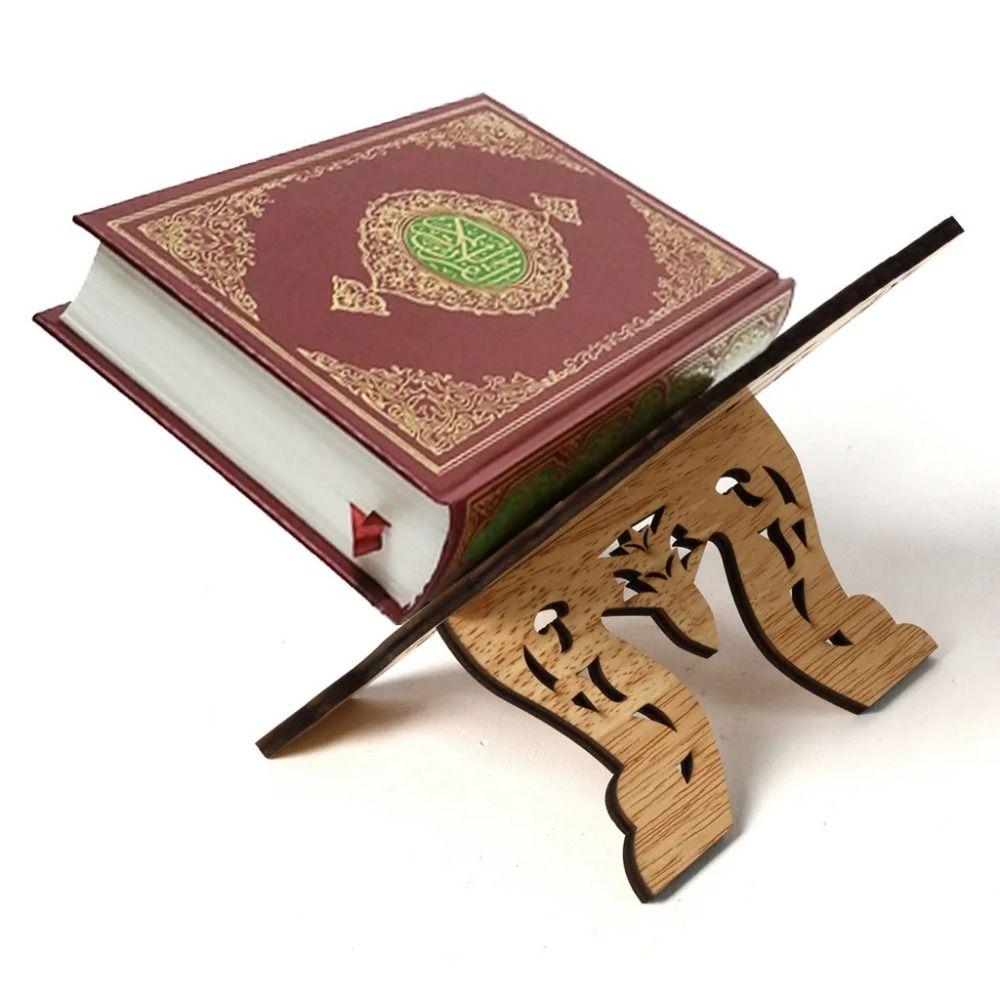 Eid Book Bracket Holy Book Stand Wooden Bible Display Holder Exquisite Bible Frame