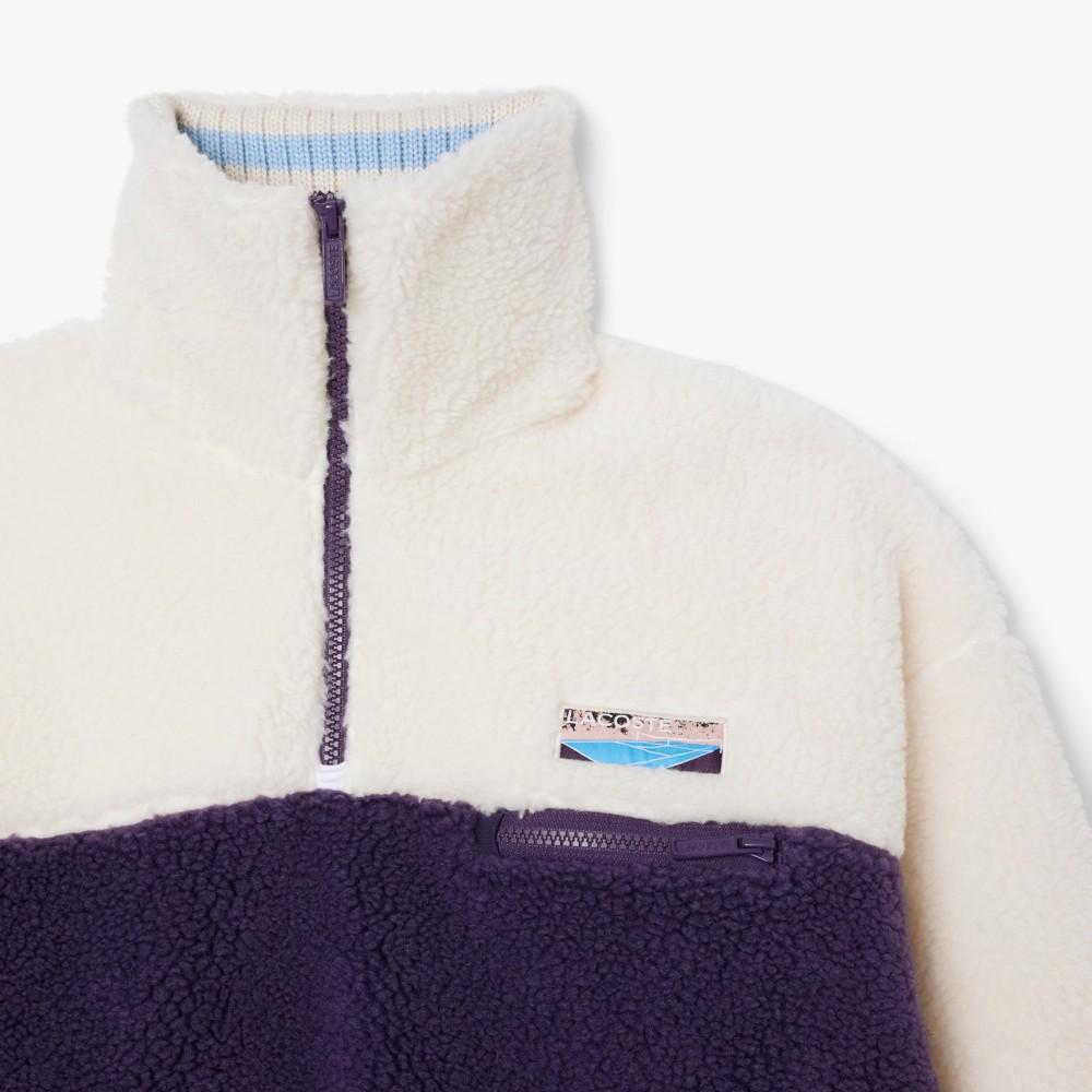 [lacoste] Women's Polarfleece Half-Zip Sweatshirt SF5266-55NAIE
