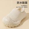 Водонепроницаемые хлопковые тапочки мужские с закрытой пяткой осенне-зимние новые подошва из ЭВА шины нескользящие дышащие обувь с отверстиями мужские зимние