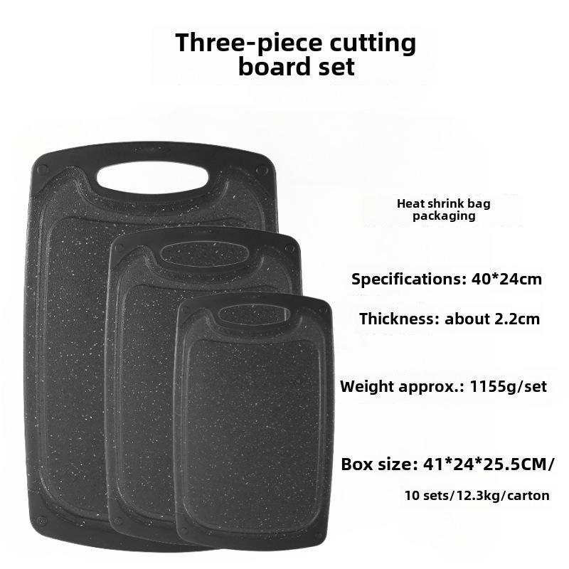 Разделочные доски из пластика FDA из пшеничной соломы - 3 шт. для нарезки овощей, фруктов и мяса