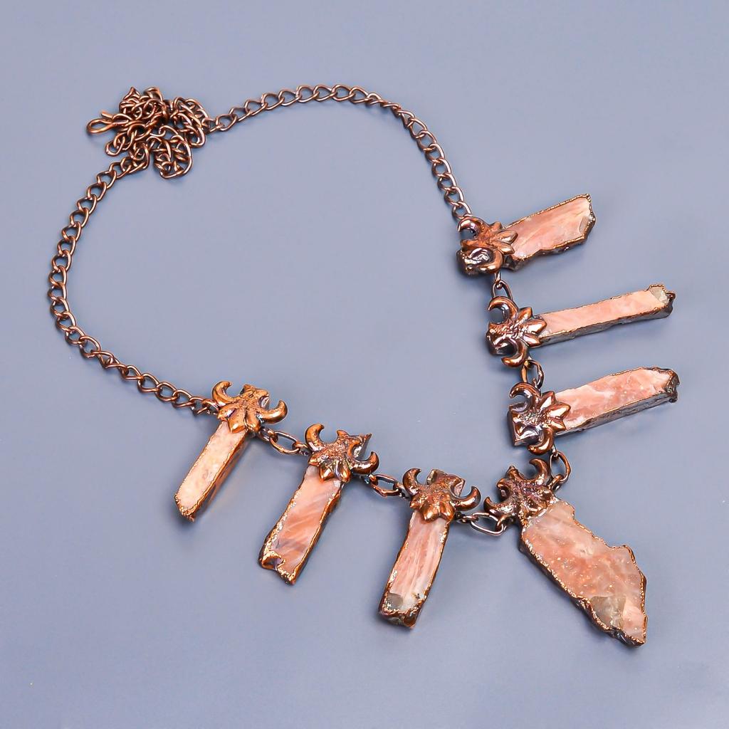 Изысканная цепочка из солнечного камня, подарок лучшему другу, крючок, новое колье, ювелирное изделие, медь V-17