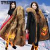 Solid Color Casual Hooded Jackets Winter Women's Warm Long Parkas Female Large Size Loose Detachable Faux Fur Lining Coats