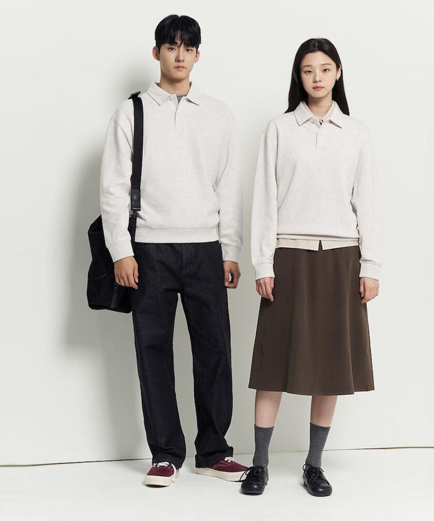 Свитшот с воротником Binpolmen Double Knit Цвет: Слоновая кость