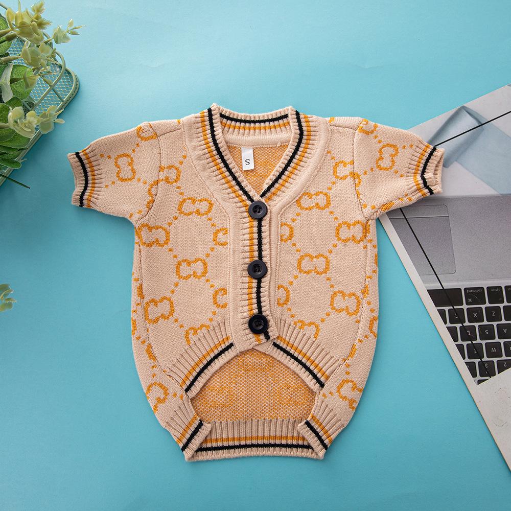 Модный кардиган, свитер для домашних животных, одежда для собак корги Ченери, осенне-зимний теплый модный свитер для собак