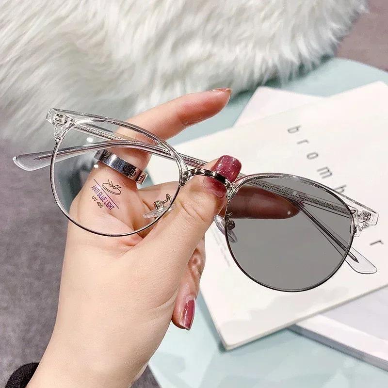 Fashion Outdoor 2 In 1 Color Changing Sunglasses for Presbyopia Unisex Women Men's Eyeglasses Finished Photochromic Plus Eyewear