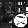 USB к 4-контактному PWM 5 В к 12 В повышающая линия USB в оплетке Адаптер питания для ПК-вентилятора Разъемы Кабели-преобразователи с переключателями регулировки