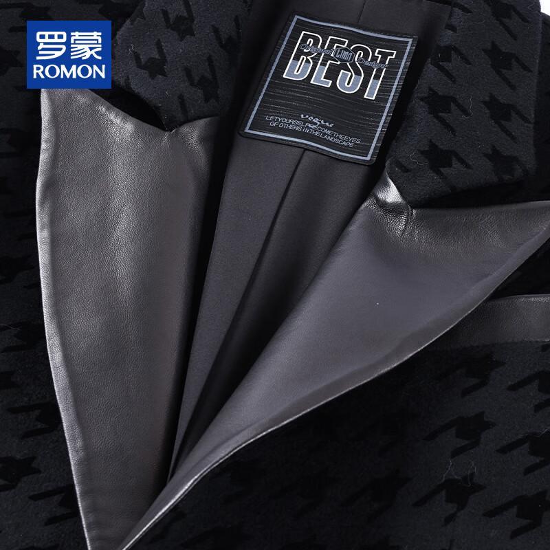 ROMON Мужское роскошное двустороннее пальто из 100% шерсти