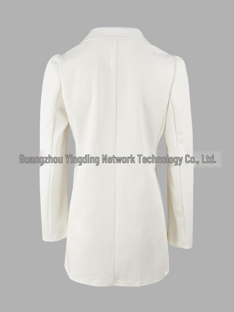 Весенний комплект 2022 года: однотонный блейзер с длинным рукавом и мини-юбка