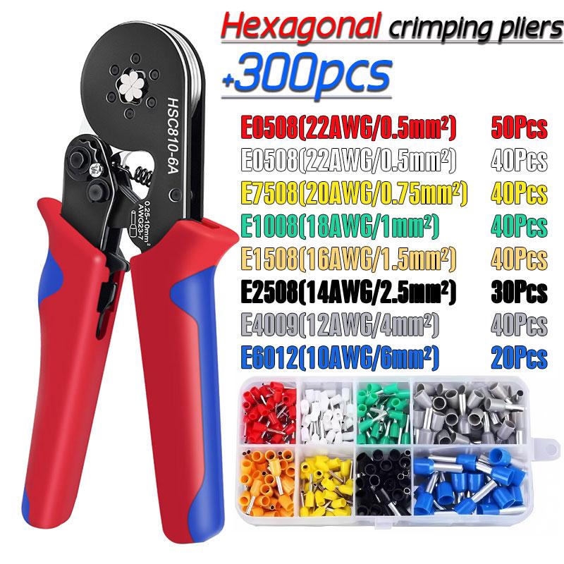 Инструменты для обжима наконечников, мини-электроинструменты HSC8 6-4/10-6(0,25-10 мм²) Зажим для ремонта проводного соединения