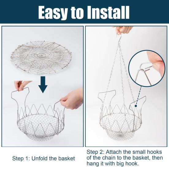 Подвесная кормушка для кур, большая корзина для кормления птицы, овощей и фруктов с подвесной цепью, овощной мяч для угощения, аксессуары для курятника