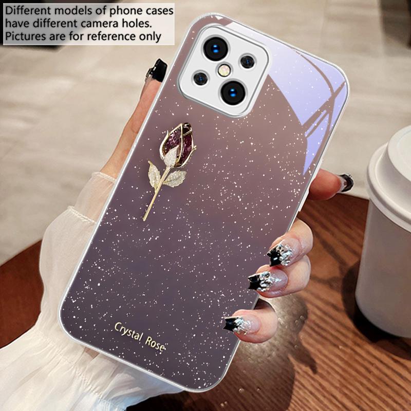 Градиентный ароматный фиолетовый для Oppo Find X5 X8 Pro X3 Lite A72 58 73 54S F11 79 Reno 6 4Z 5G Nord N200 Чехол для телефона из закаленного стекла