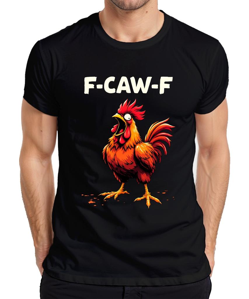 Fcawf Scream Rooster Funny Humor Meme Rooster Cartoon Gift Unisexs Tshirt