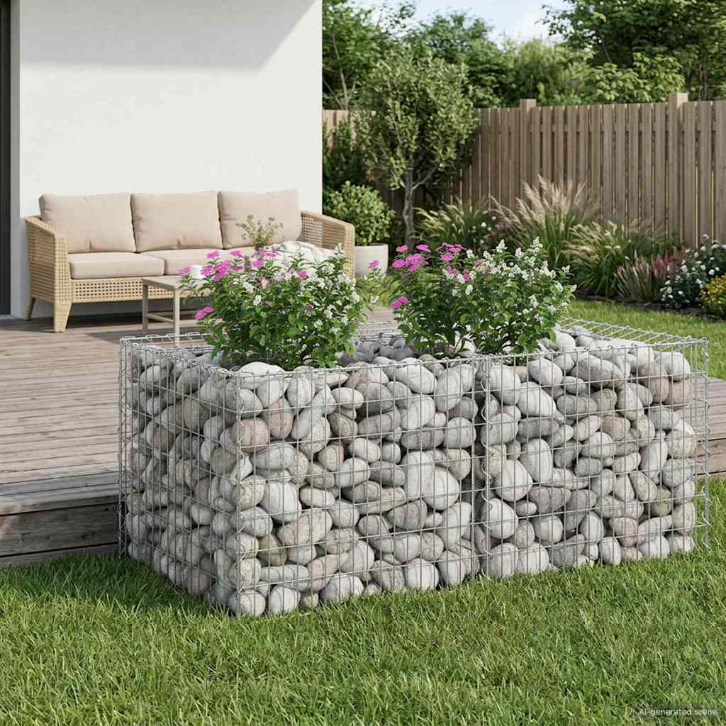 Gabion Raised Bed Silver