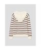 8SECONDS Striped Half-Zip Ivory